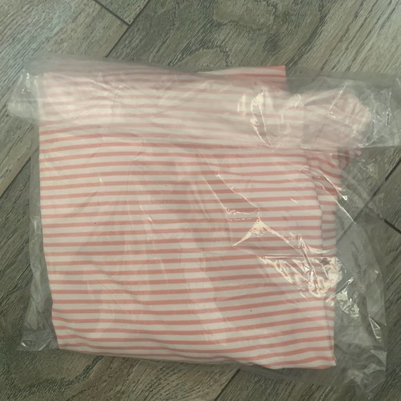 NWT BALANCE X ISAAC MIZRAHI STRIPED RUCHED PERFECT TEE SPACE DYE STRIPE XS - Picture 8 of 8